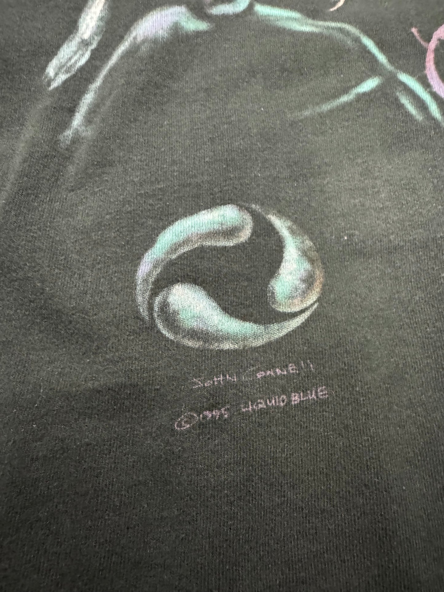 90s Greek Gods Vintage John Connell AOP Liquid Blue Tee (XXL)