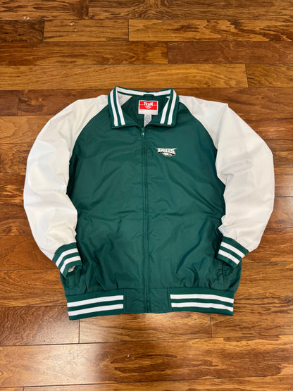 00s Philadelphia Eagles Green & White Windbreaker (L)