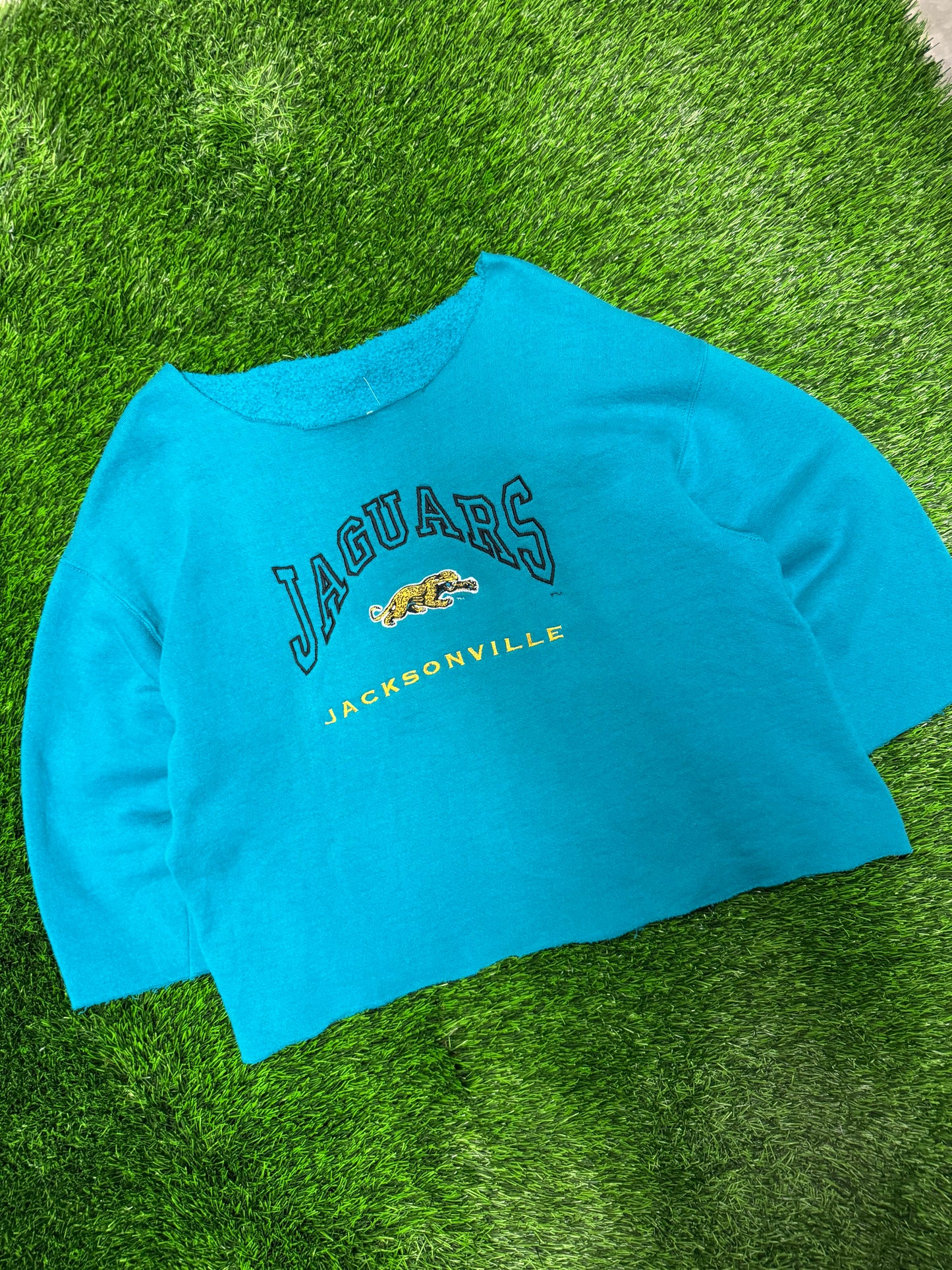 90s Jacksonville Jaguars Cut Off Crewneck (L)