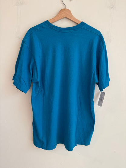 1996 Carolina Panthers Playoffs Stained Blue Tee (L)