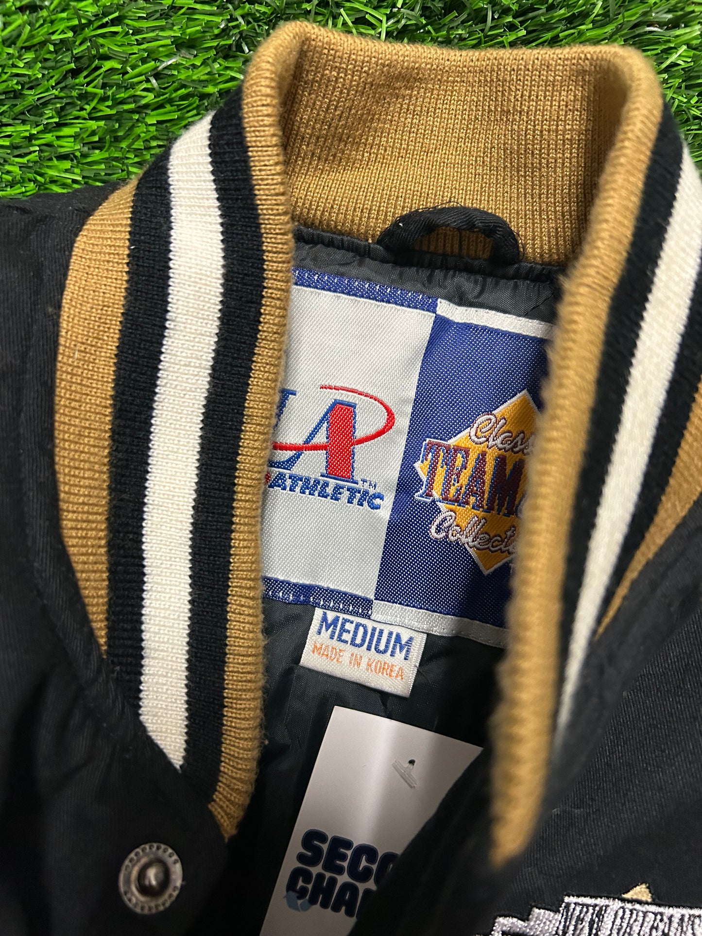 90s New Orleans Saints Vintage Logo Athletic Varsity Jacket (M)