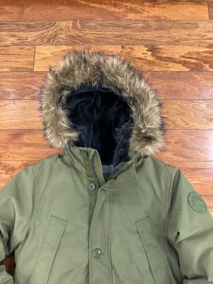 00s GAP Fur Hooded Vintage Jacket (Youth L)