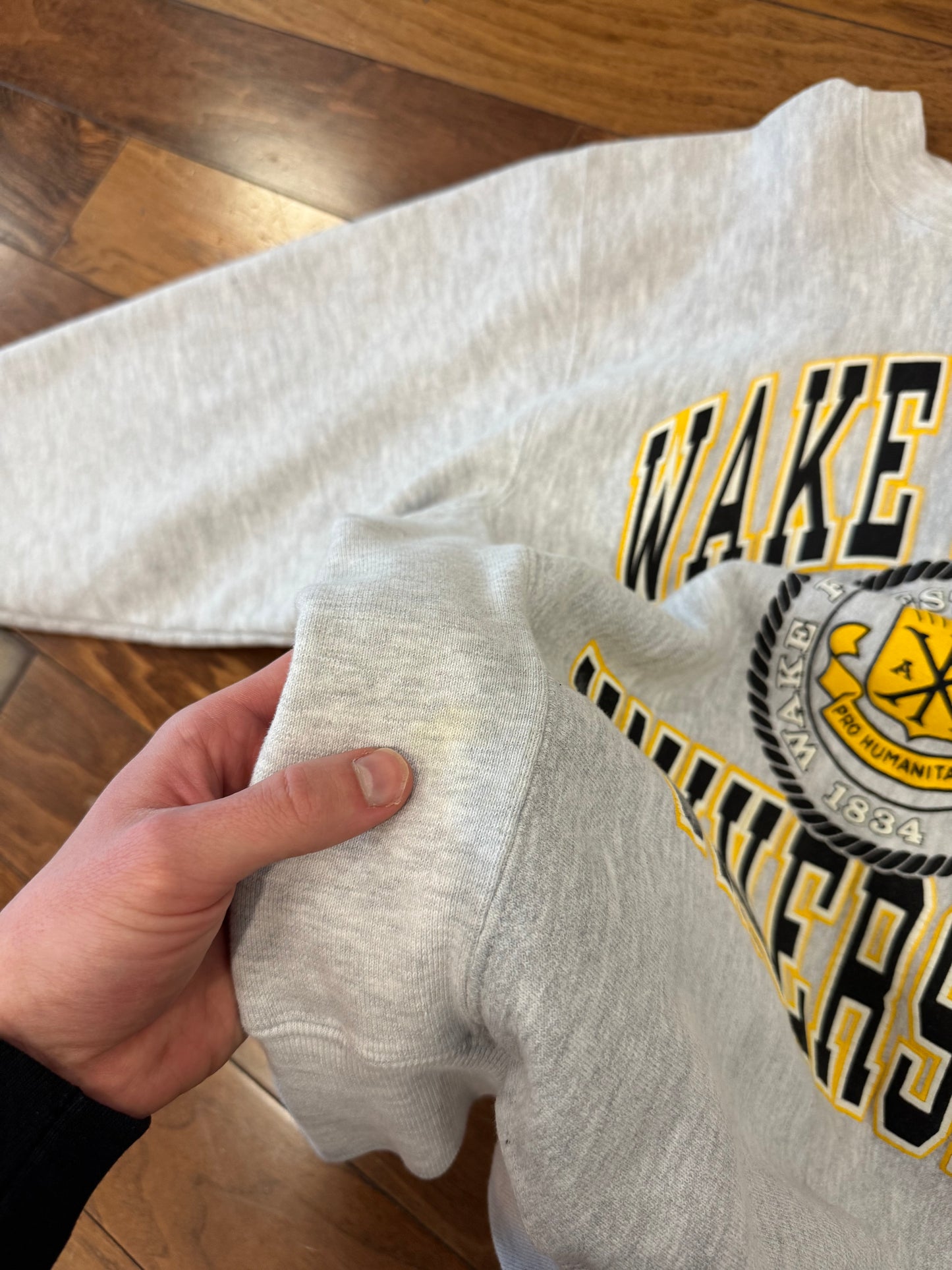 90s Wake Forest University Reverse Weave Vintage Crewneck (L)