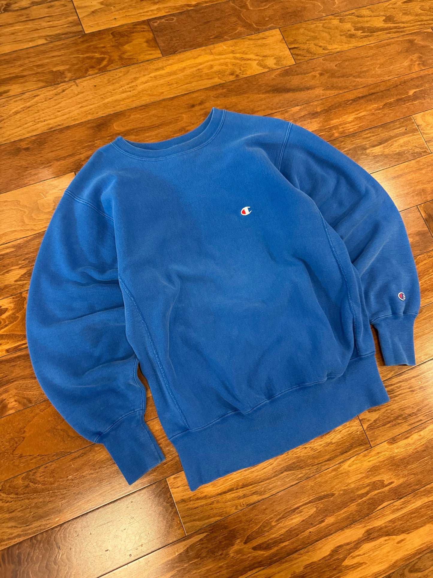 90s Champion Blue Reverse Weave Vintage Crewneck (L)
