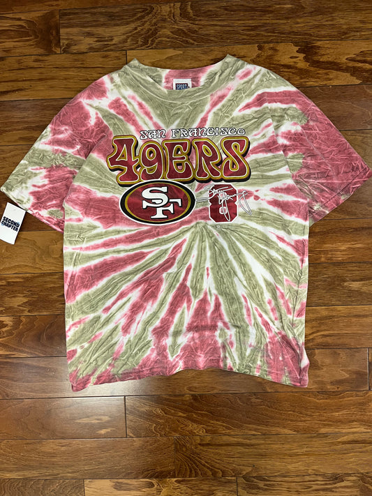 1999 San Francisco 49ers Steve Young #8 Tie Dye Tee (XL)