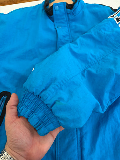 90s Carolina Panthers Blue Stained Starter Puffer Jacket (L)
