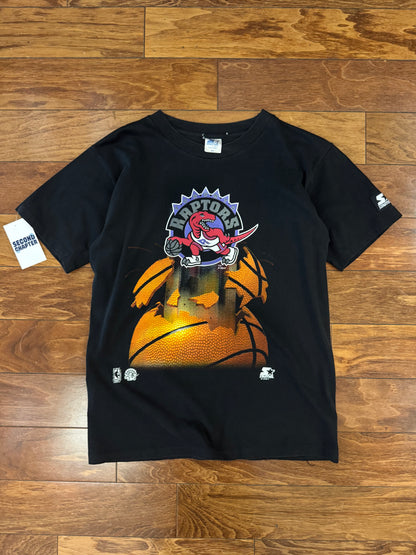 90s Toronto Raptors Shattered Basketball Vintage Starter Tee (S)