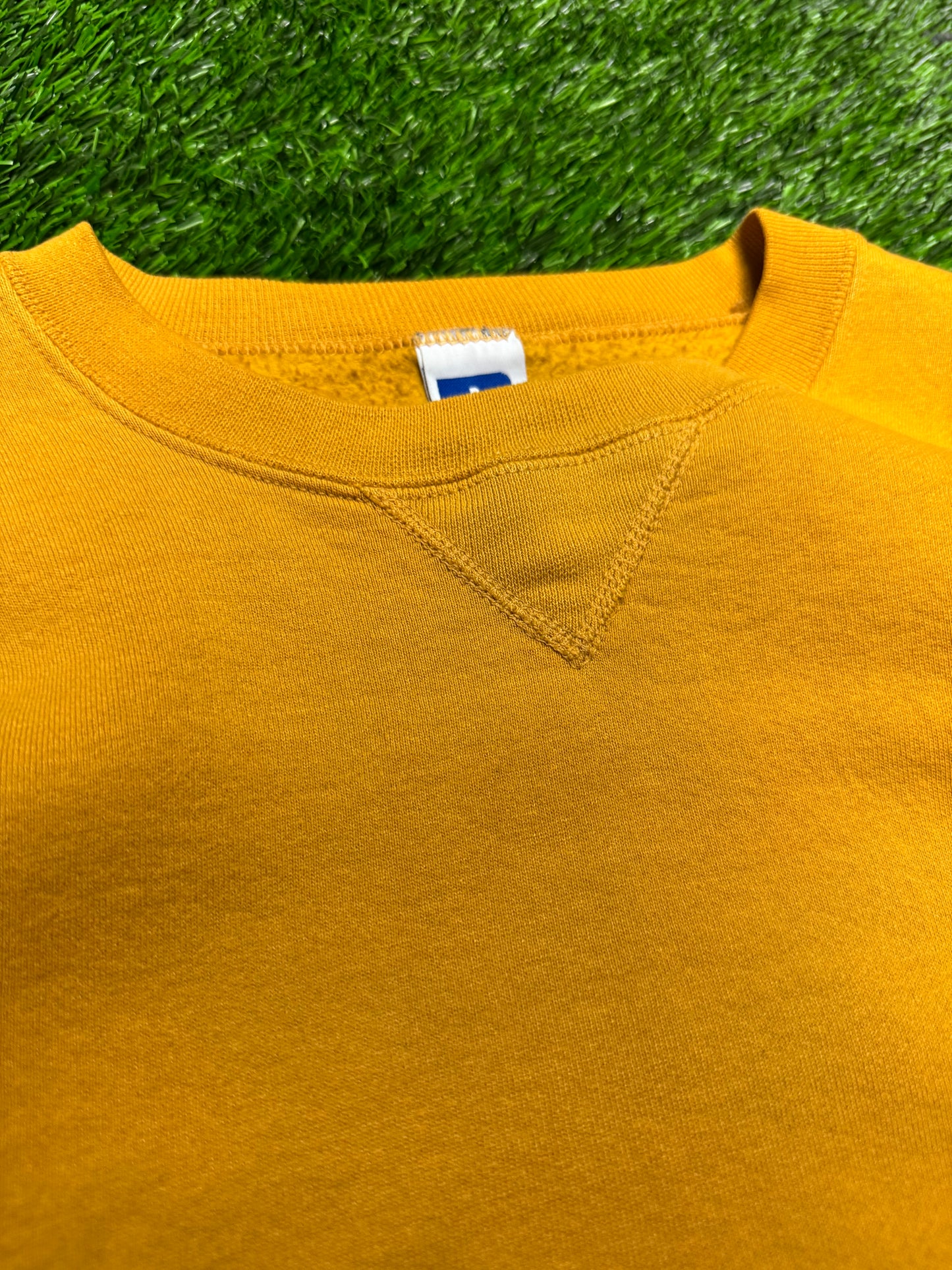 90s Russell Athletics Yellow Blank Crewneck (XXL)