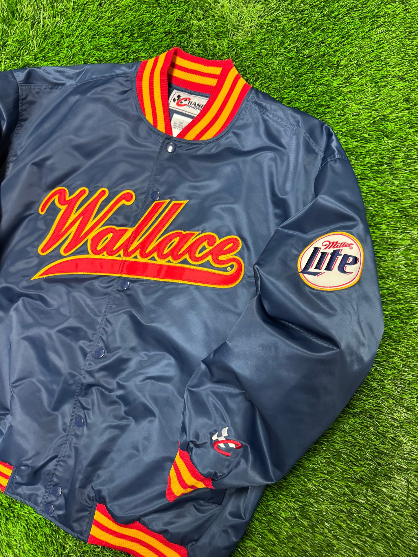 90s Rusty Wallace Chase Authentic Vintage Nascar Satin Jacket (XXL)