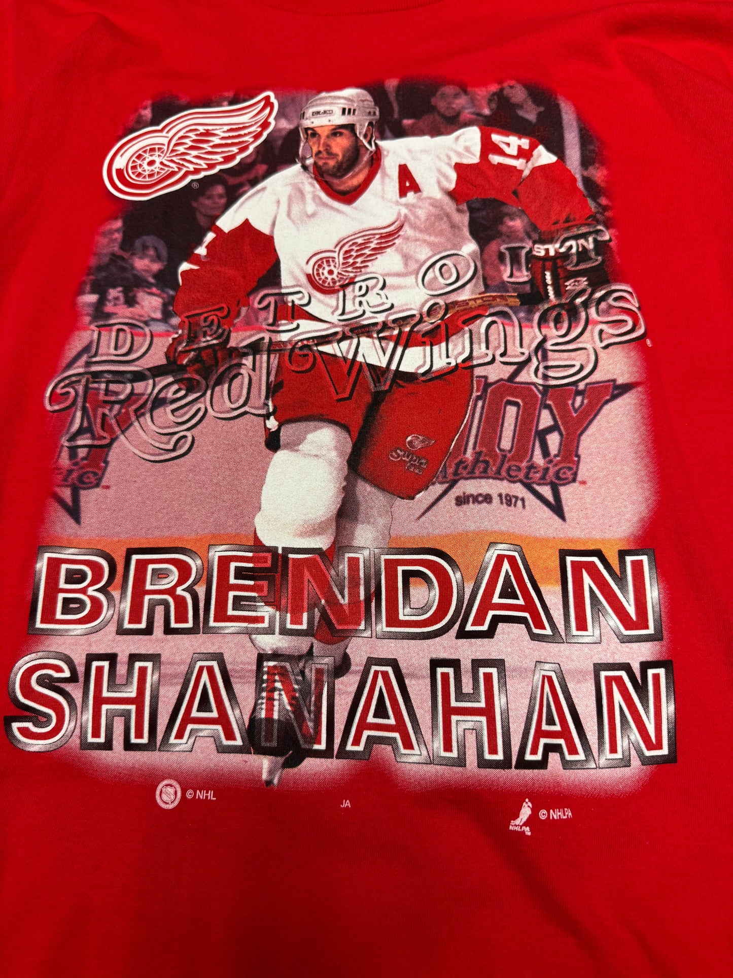 90s Detroit Red Wings Brendan Shanahan Vintage NHL Tee (XL)
