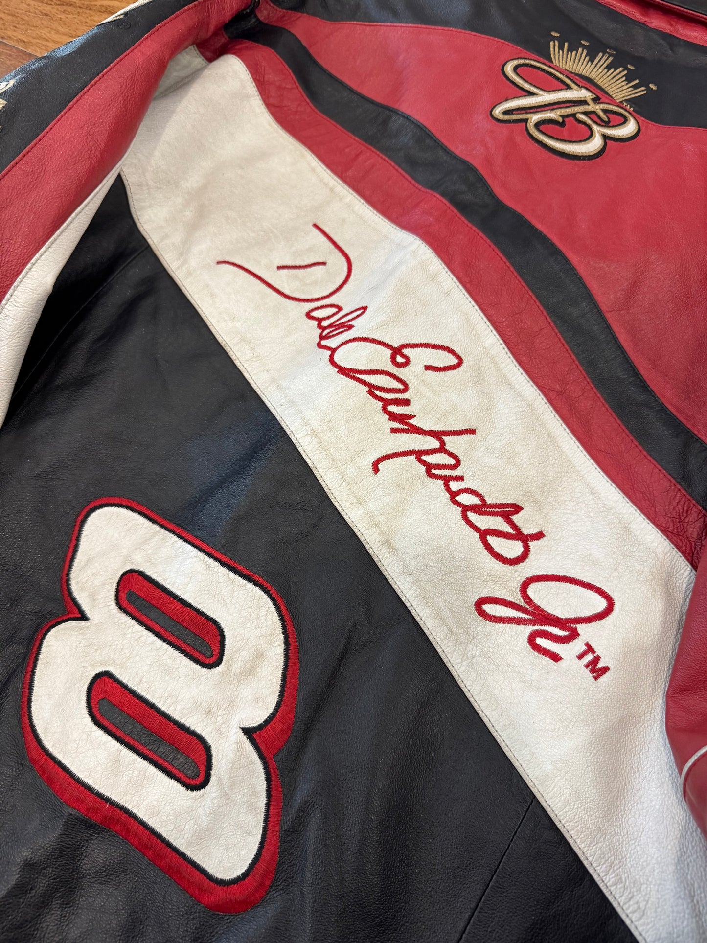 00s Dale Earnhardt Jr. Budweiser Nascar Vintage Wilson Leather Jacket (XL)