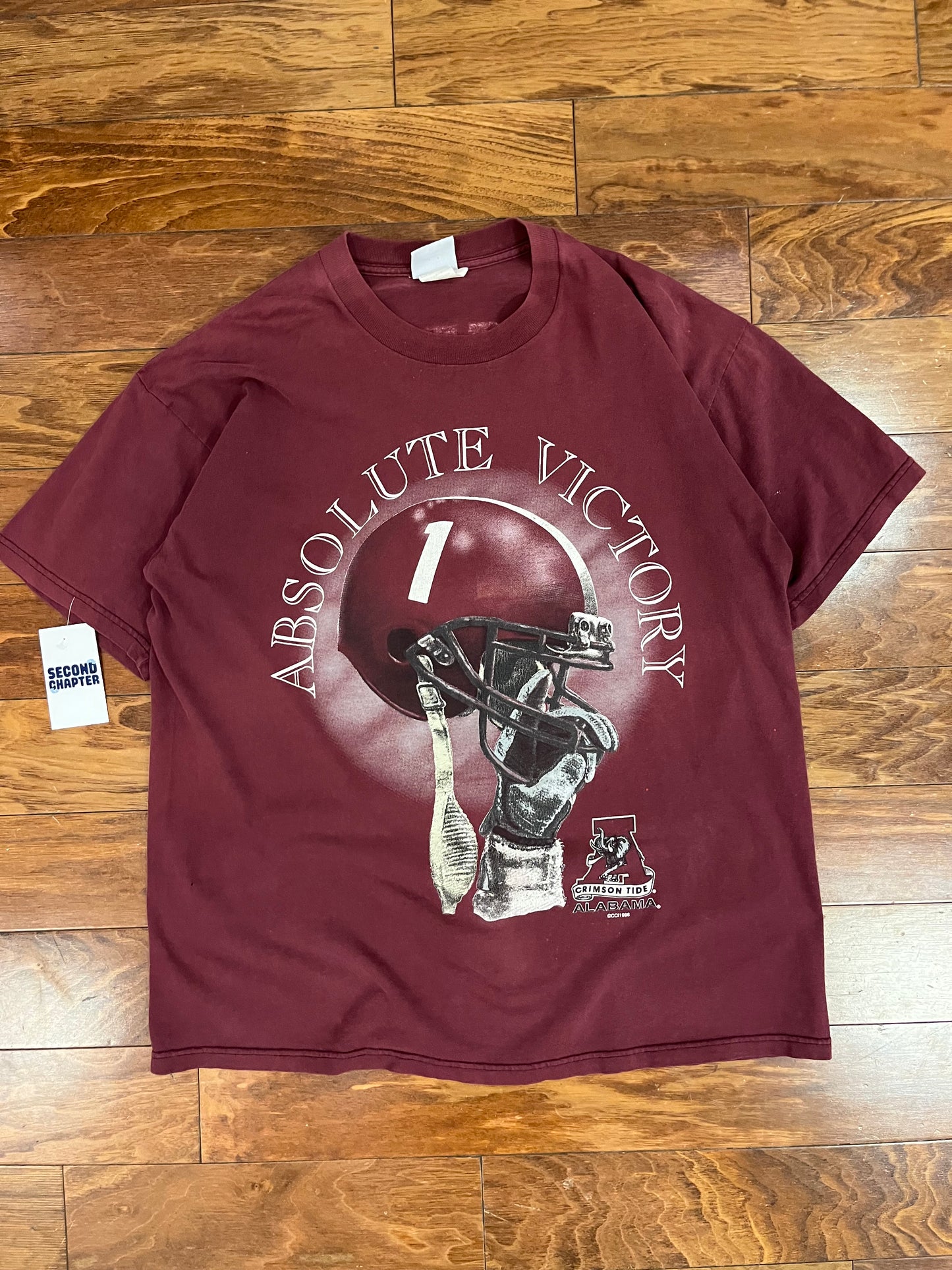 1996 University of Alabama Vintage Helmet "Absolute Victory" Tee (XL)