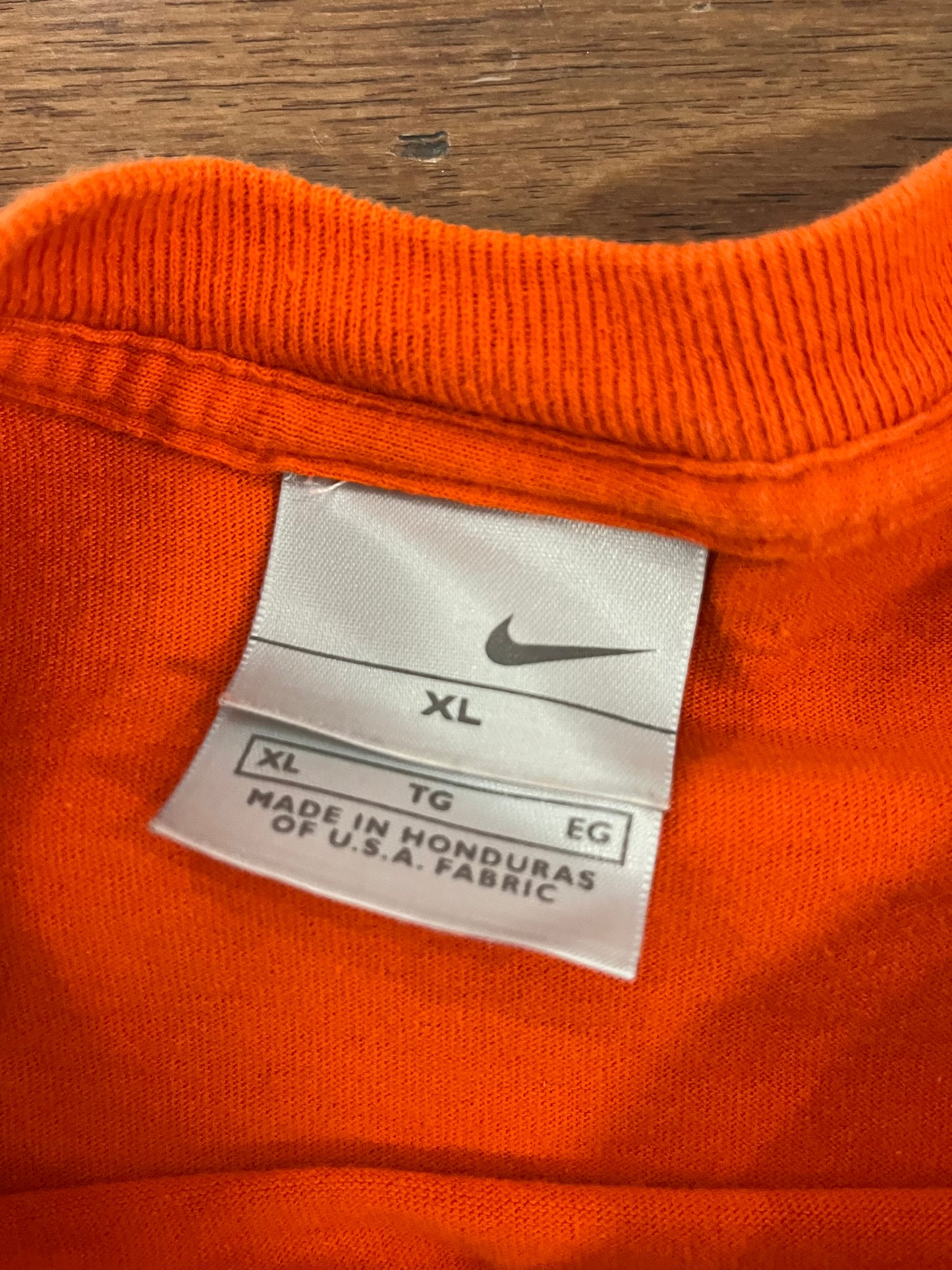 00s Nike Orange Spell Out Tee (XL)