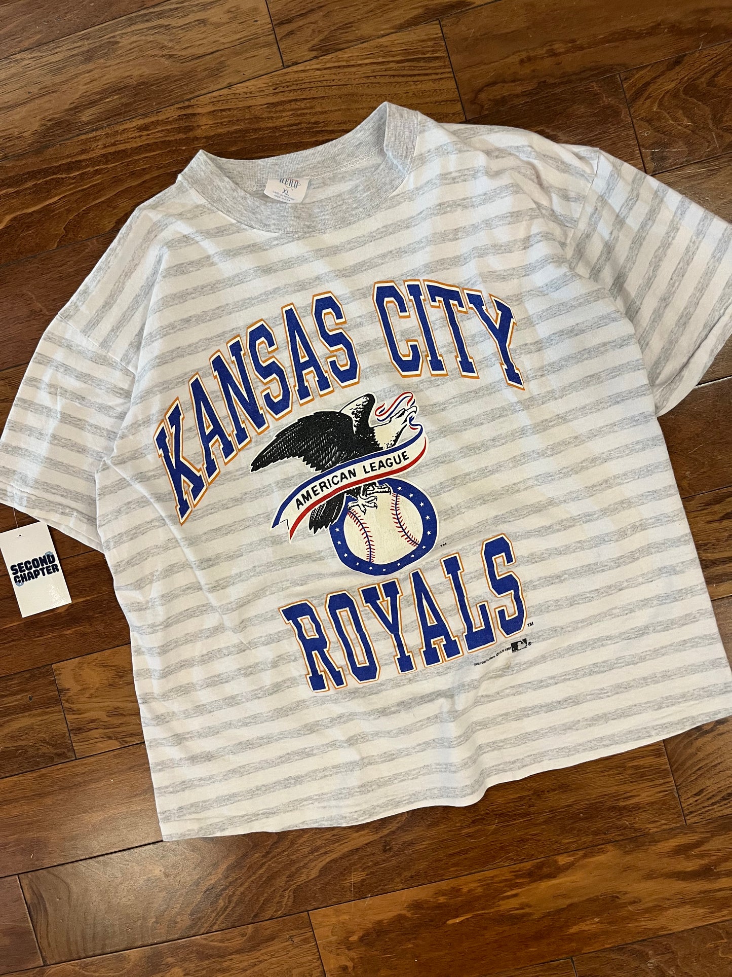 1991 Kansas City Royals Striped Tee (XL)
