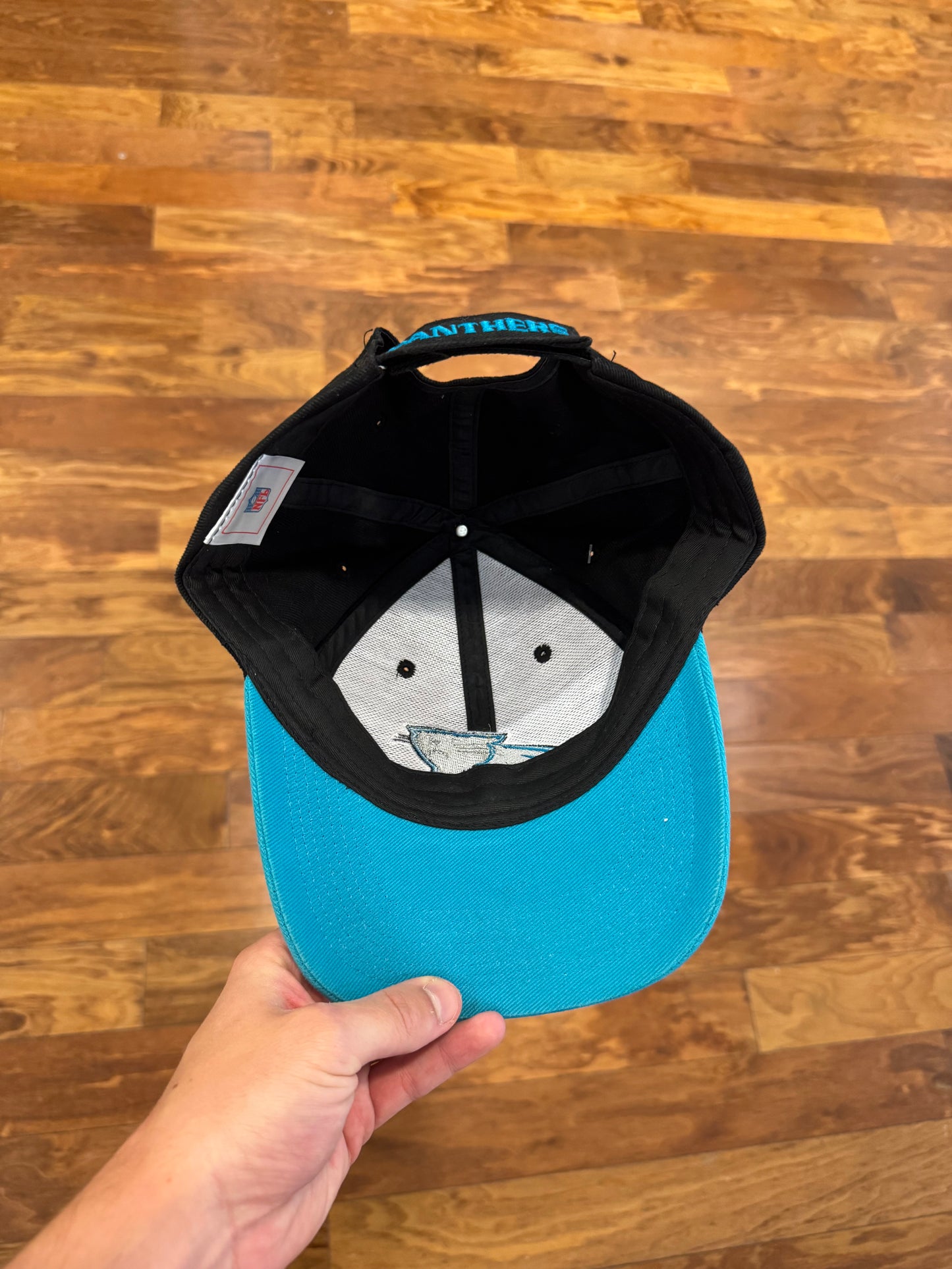 00s Carolina Panthers NFL Velcro Strap Logo Hat (OS)