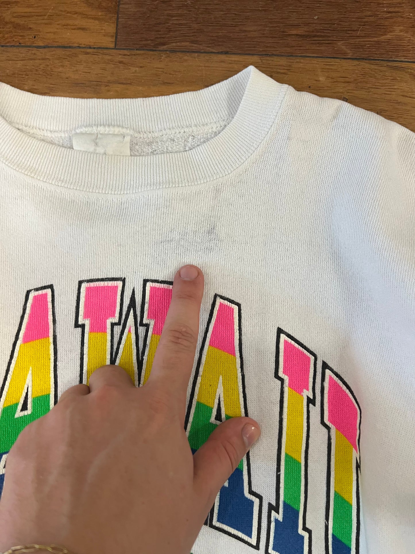 80s Hawaii College White Crewneck (L)