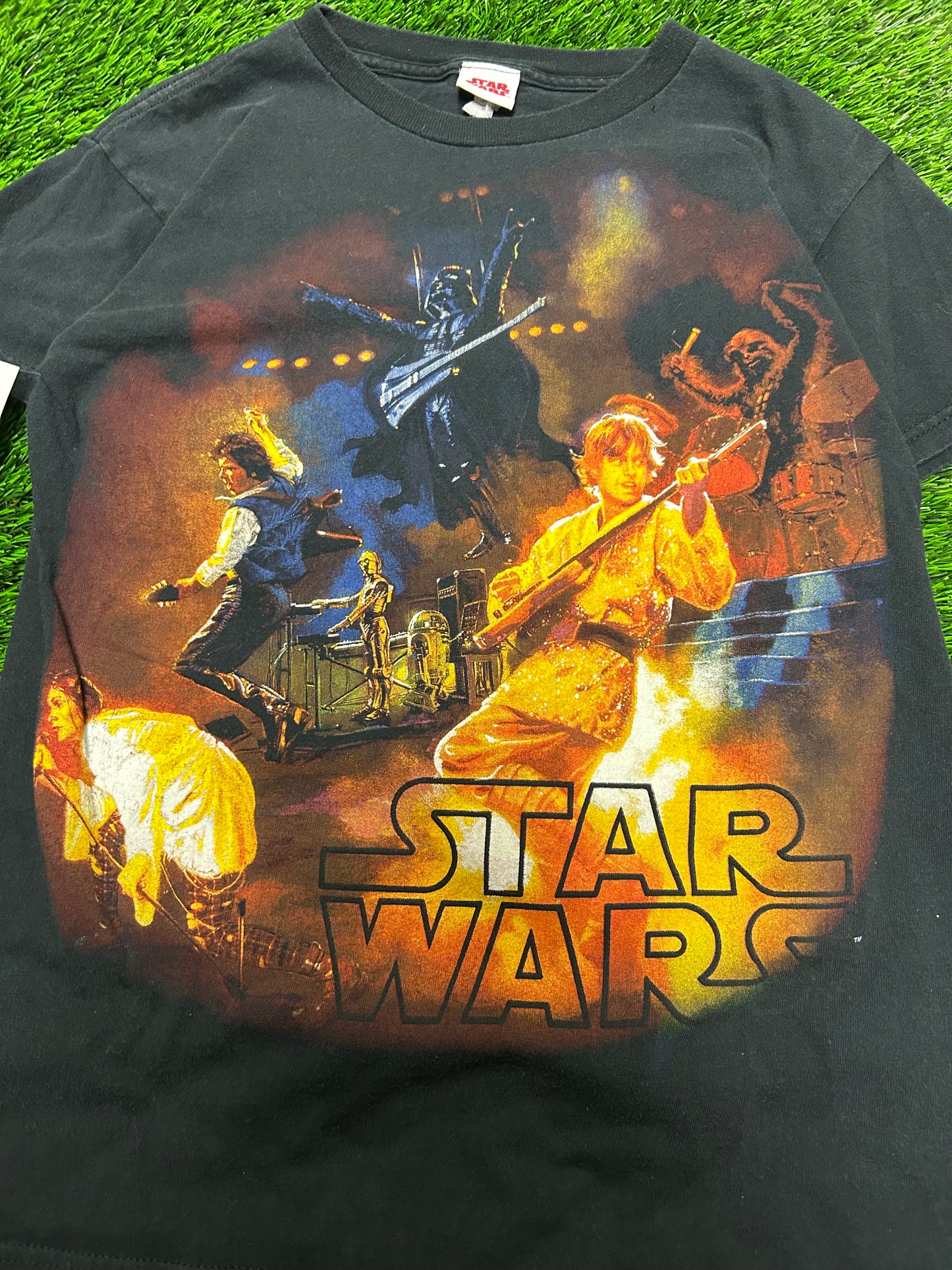 00s Star Wars Rock Band Big Graphic Vintage Tee (S)