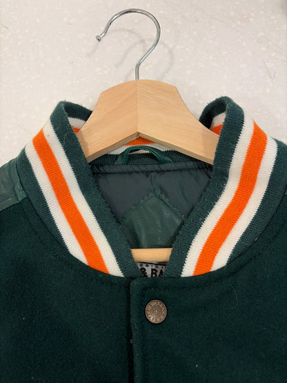 90s University of Miami Hurricanes Steve & Barry's Letterman Jacket (L)