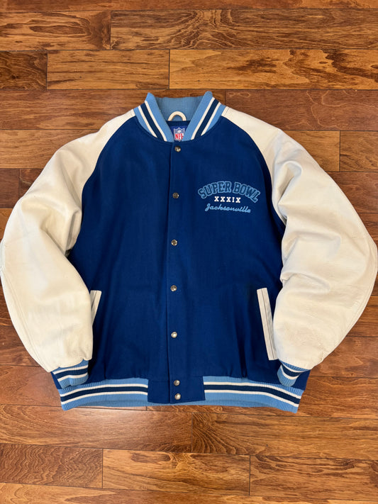 2005 Jacksonville Super Bowl Varsity Leather Jacket (XL)