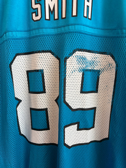 00s Carolina Panthers Steve Smith Blue Reebok Jersey (XXL)