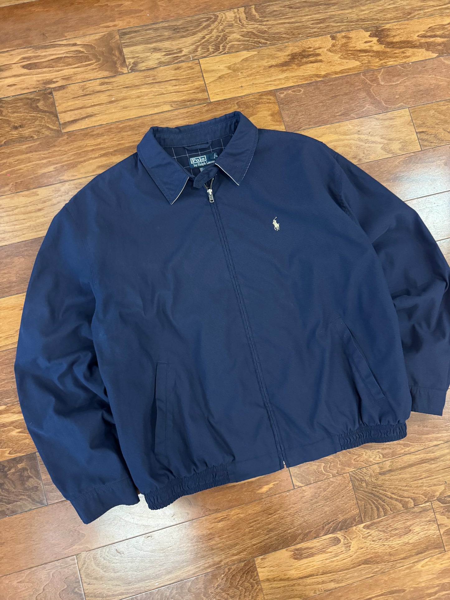90s Polo Ralph Lauren Navy Lined Essential Jacket (XXL)