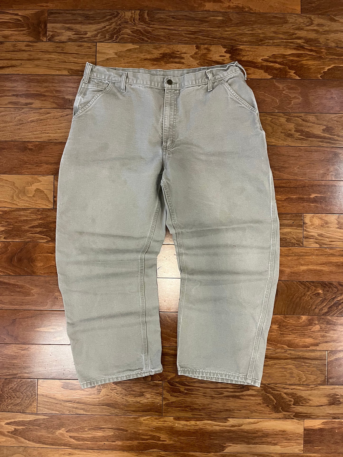 2007 Carhartt Beige Vintage Carpenter Pants (38 x 30)