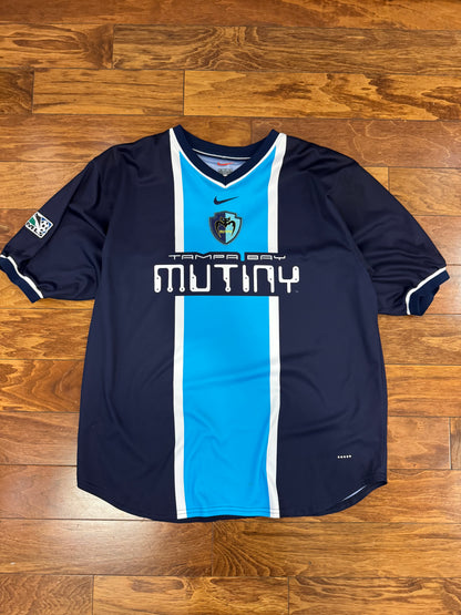 90s Tampa Bay Mutiny Nike MLS Defunct Club Vintage Home Jersey (XL)