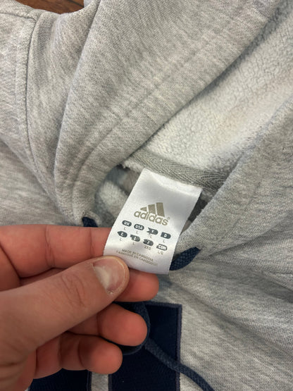 00s Adidas Embroidered Gray Hoodie (L)