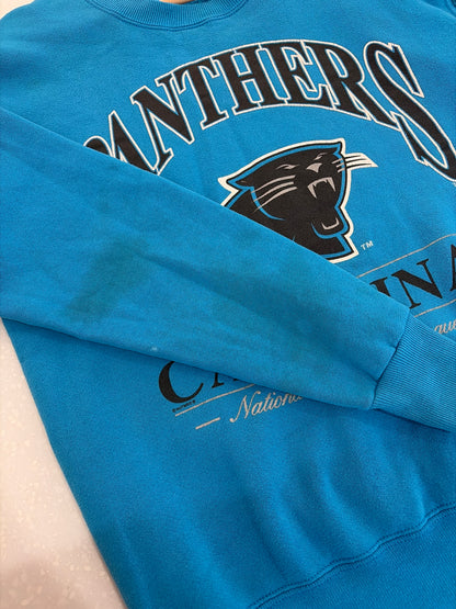 1996 Carolina Panthers Stained Blue Lee Crewneck (M)