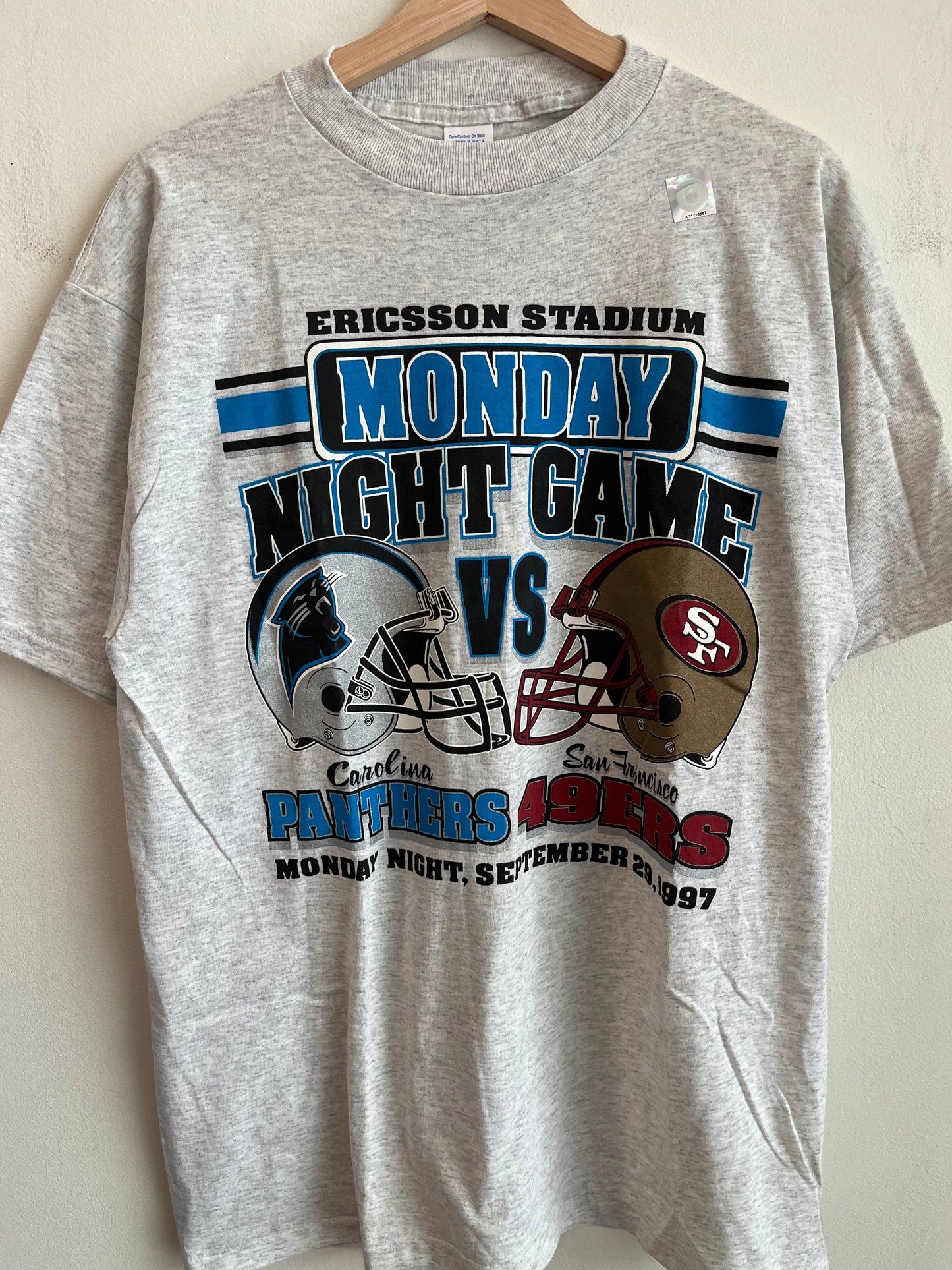 97 Panthers v 49ers Logo 7 Deadstock Monday Night Game Tee (L)
