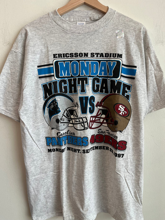 97 Panthers v 49ers Logo 7 Deadstock Monday Night Game Tee (L)