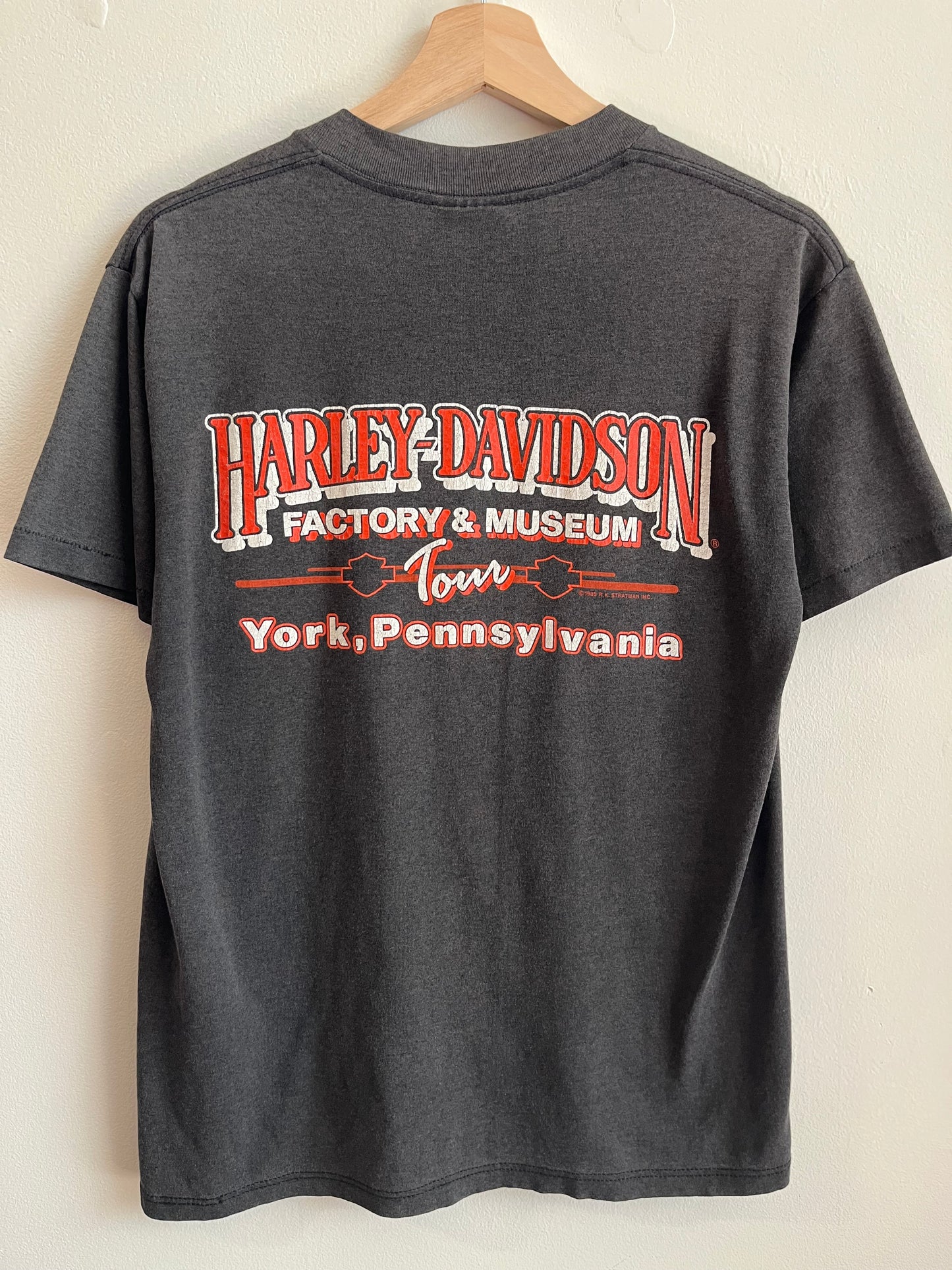 1989 Harley Davidson New York Faded 50/50 Tee (M)