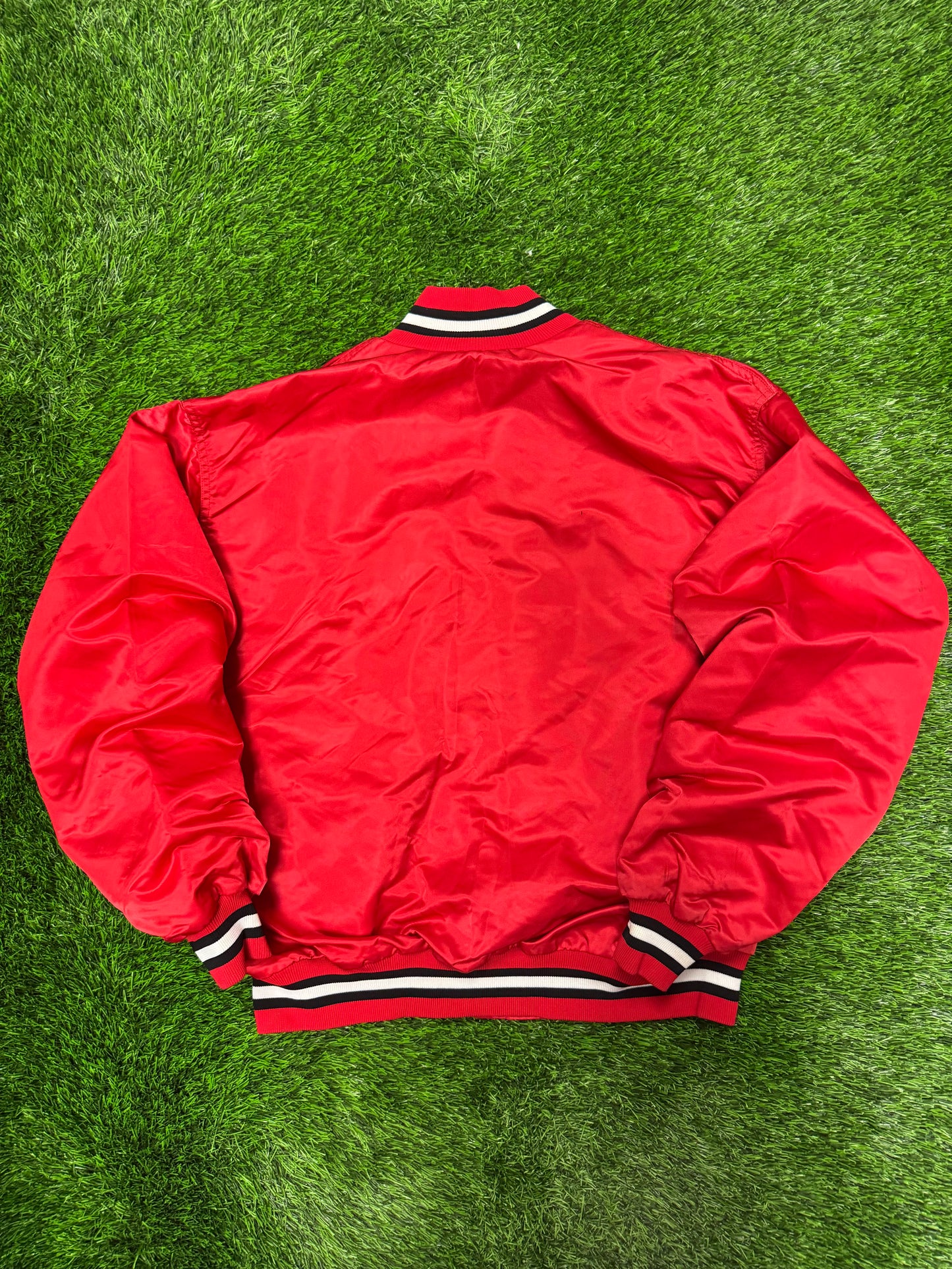80s Oak Hill Academy Vintage Satin Jacket (L)