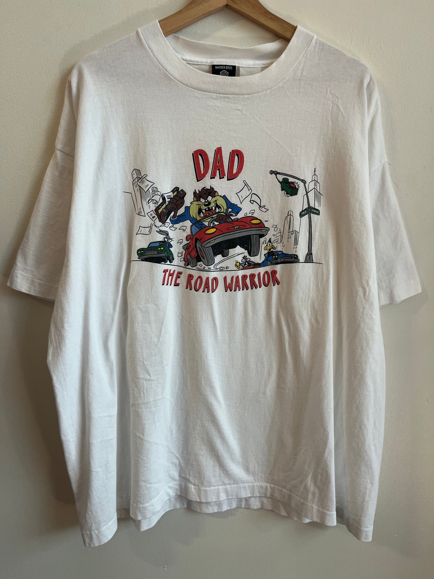 1995 Taz Road Warrior Looney Tunes Warner Brothers Tee (XXL)
