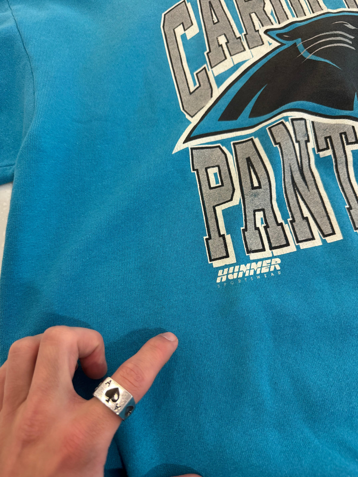 1993 Carolina Panthers Rare Hummer Blue Crewneck (XL)