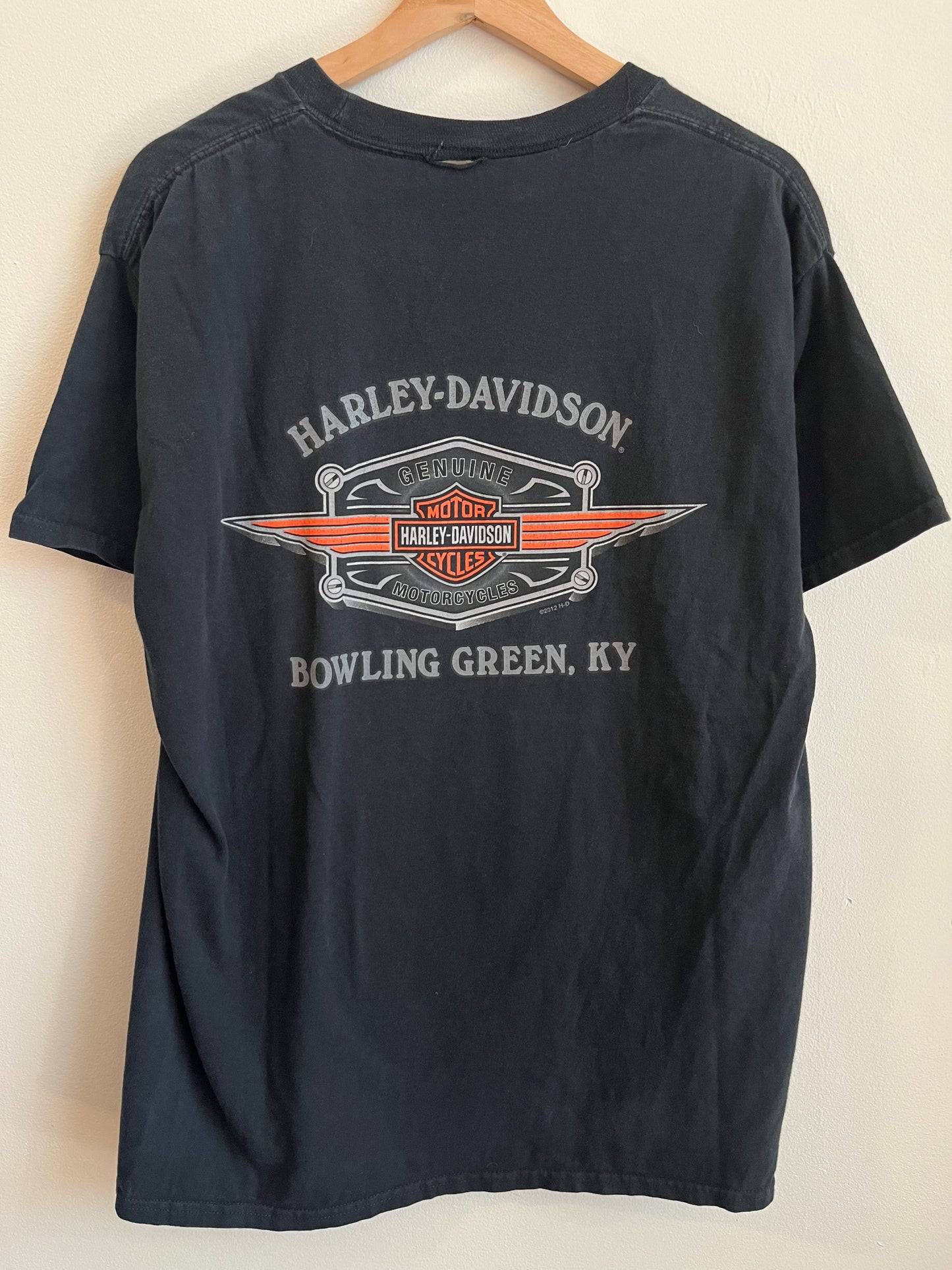 2003 Harley Davidson Pug Graphic Biker Tee (L)