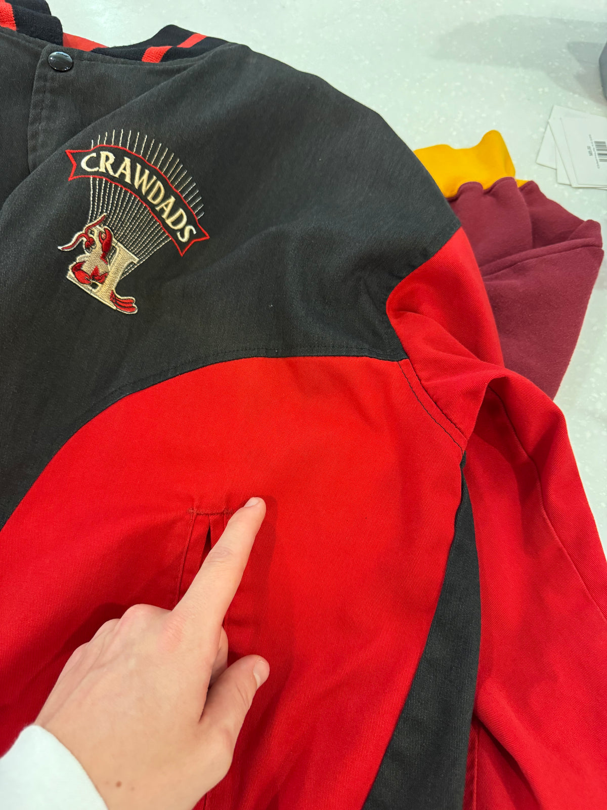 90s Hickory Crawdads Vintage MLB Letterman Jacket (XL)