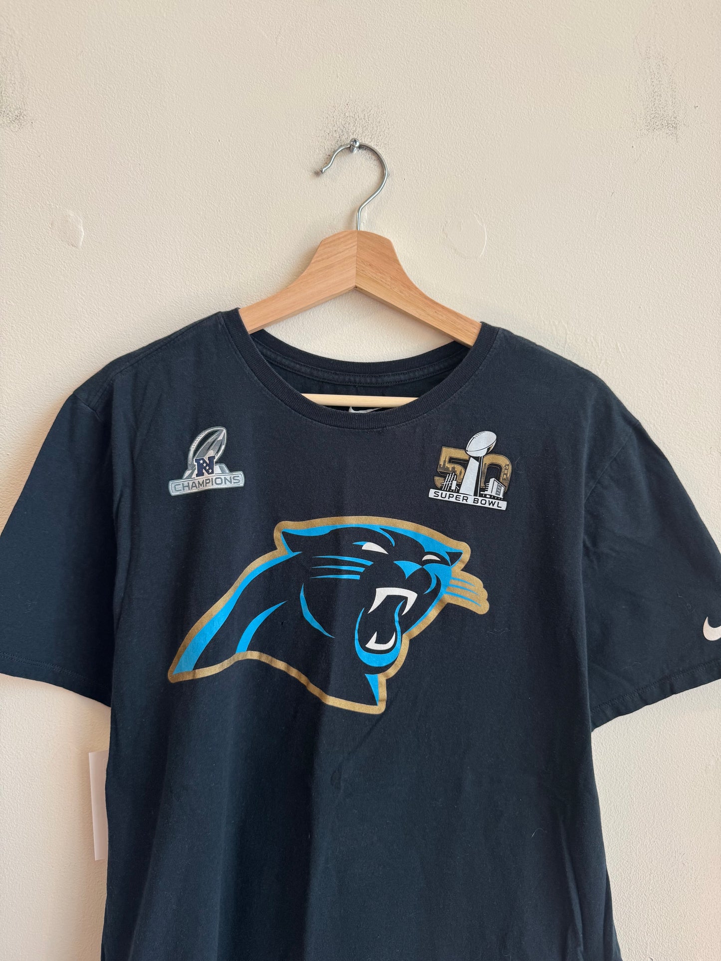 2015 Carolina Panthers NFC Champions Super Bowl Nike Tee (L)