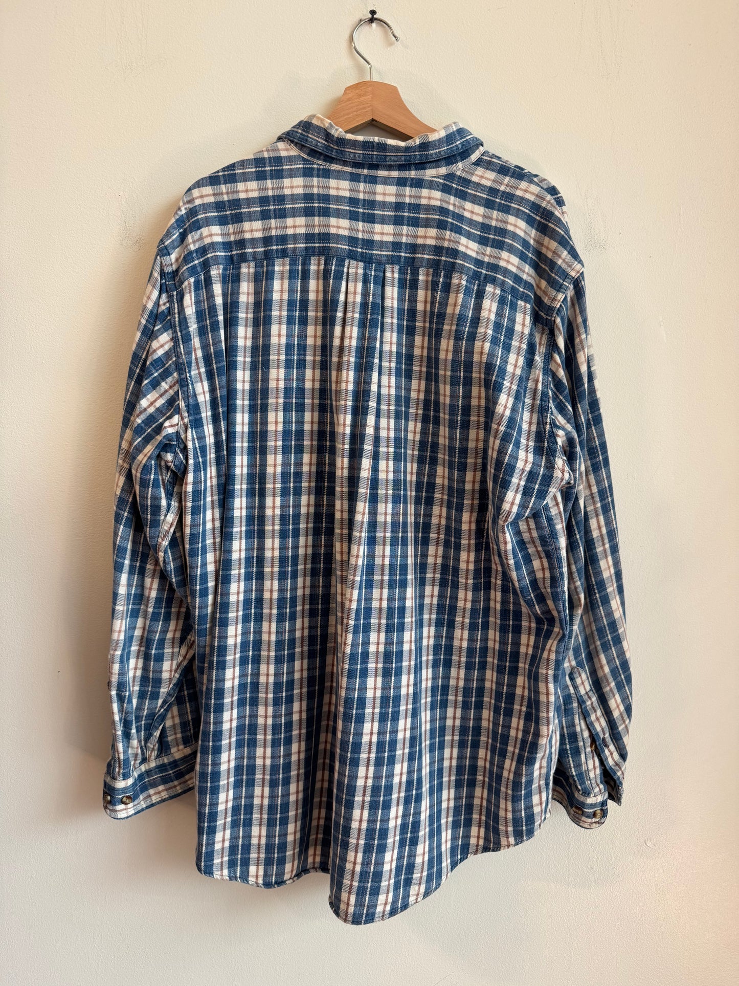 00s Hunting Club Blue Button Down Flannel (XL)