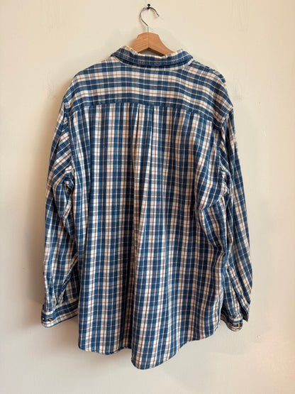 00s Hunting Club Blue Button Down Flannel (XL)