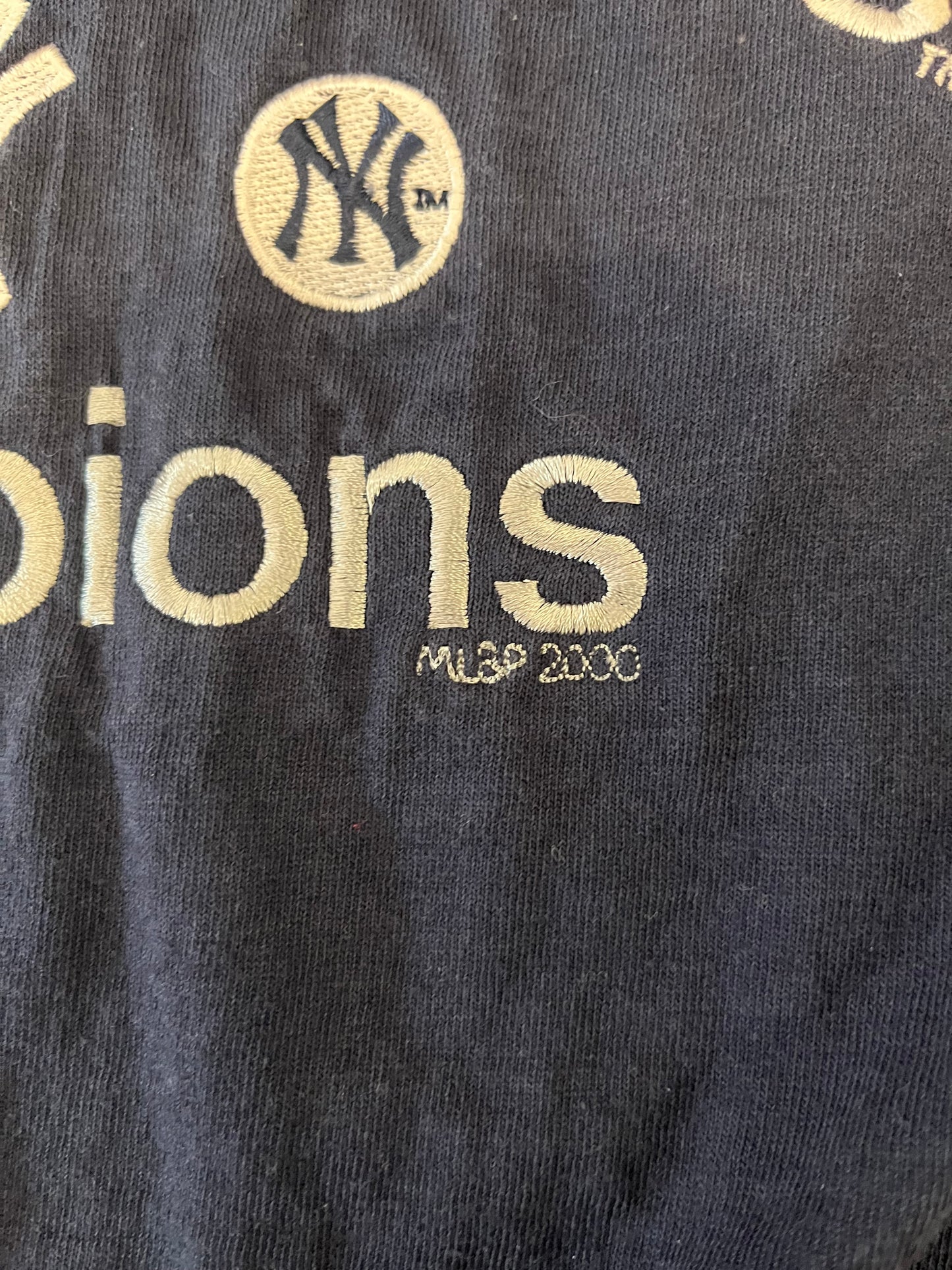 2000 New York Yankees Subway Series Embroidered Tee (L)