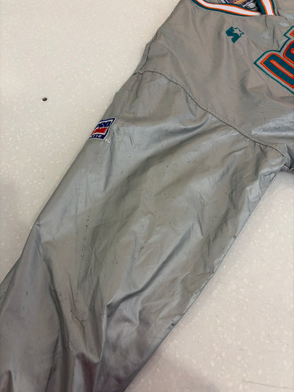 90s Miami Dolphins Deadstock Starter Silver Windbreaker (L)