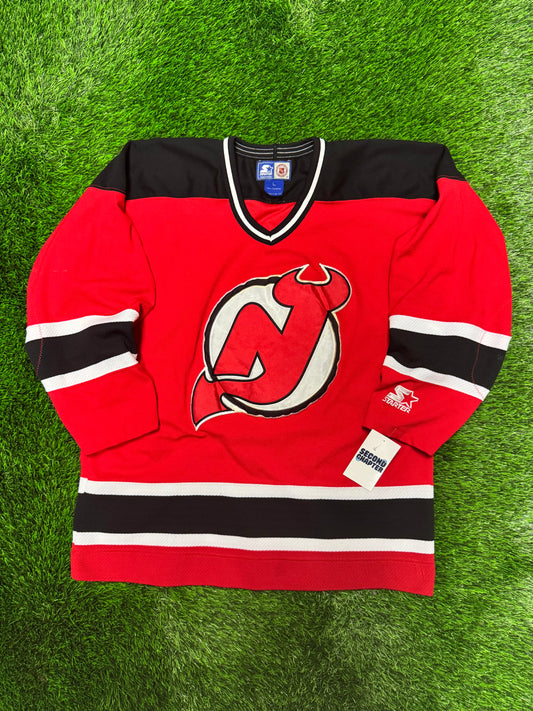 90s New Jersey Devils Starter Vintage  NHL Hockey Jersey (L)