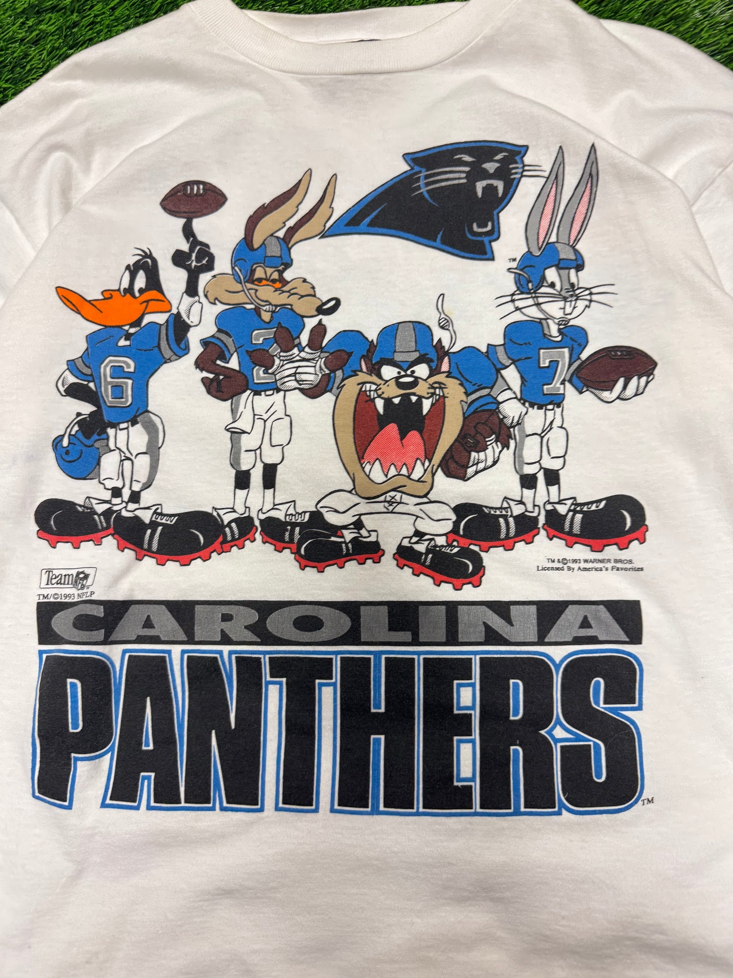 1993 Carolina Panthers Looney Tunes Vintage Double Sided Tee (L)