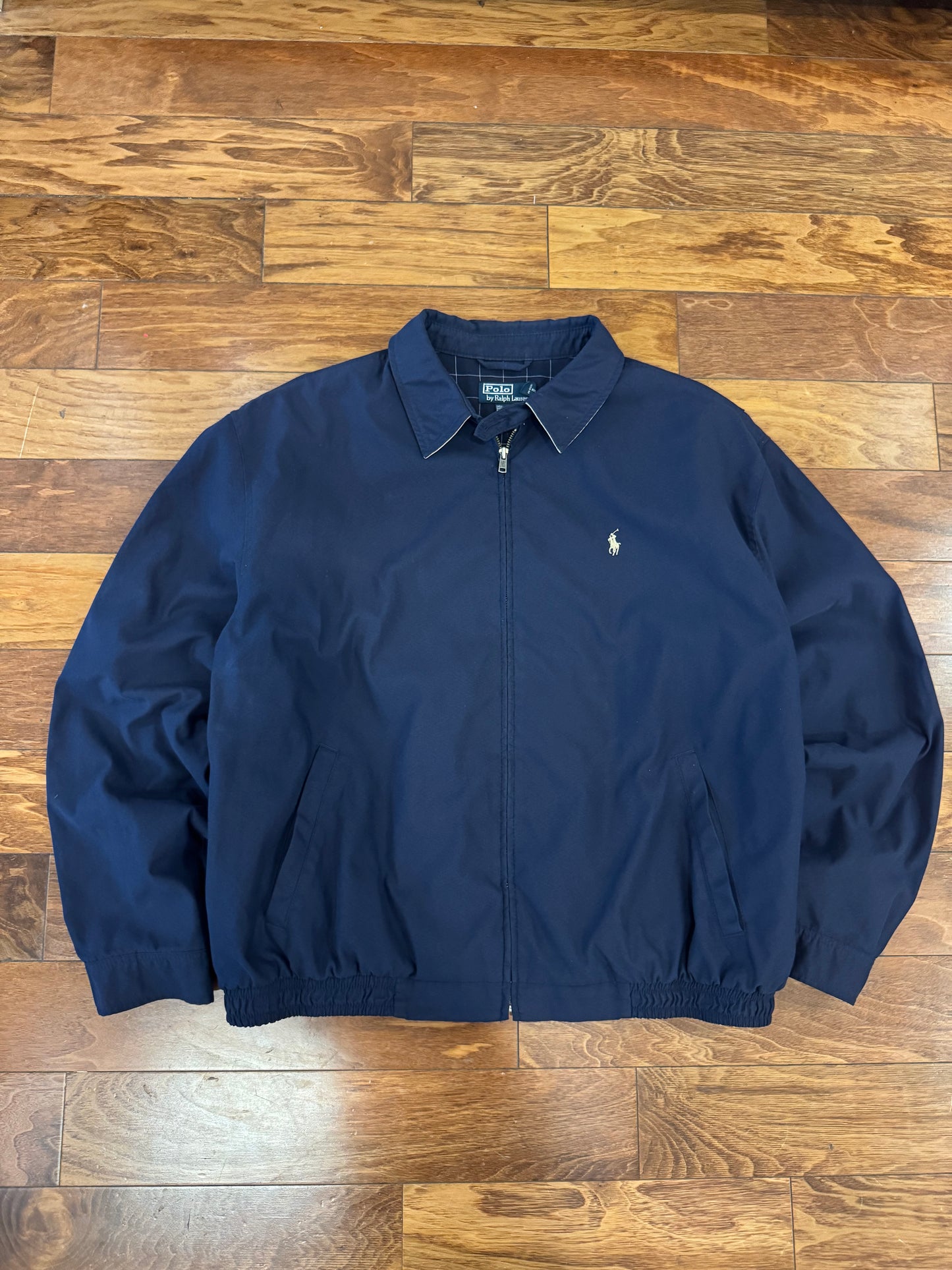 90s Polo Ralph Lauren Navy Lined Essential Jacket (XXL)