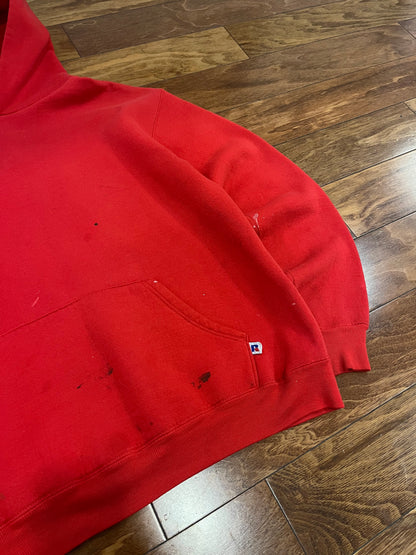 90s Russell Vintage Paint Stained Hoodie (M)