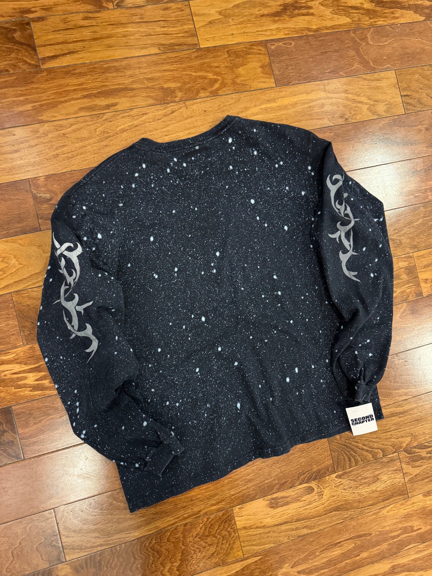 00s Guess Tribal Space Wash Long Sleeve Tee (XL)