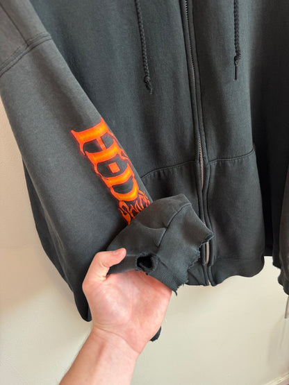 2004 Harley Davidson Winston Salem Flames Zip Up Hoodie (XL)