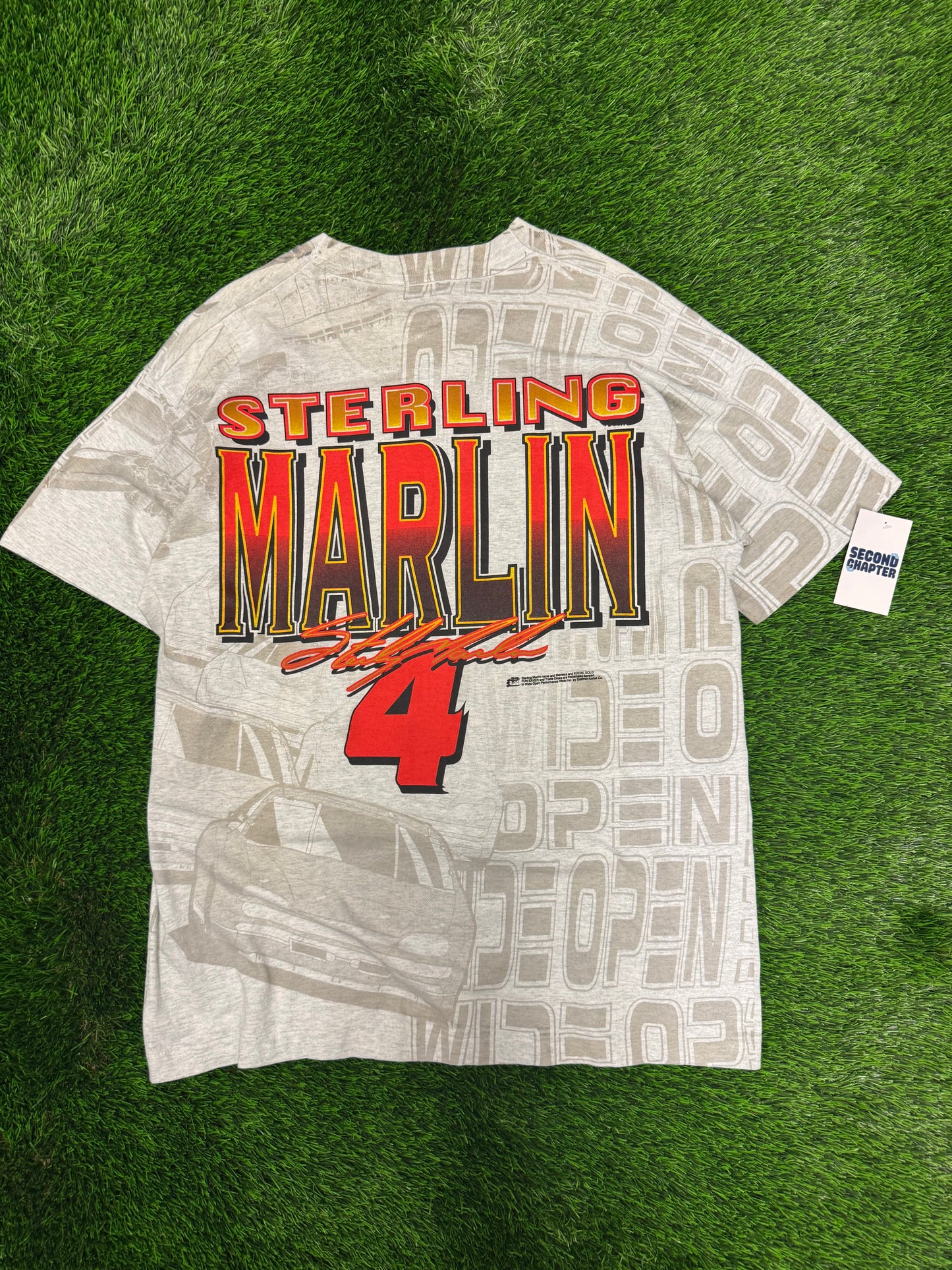 90s Nascar Sterling Marlin Kodak Film AOP Tee (XL)