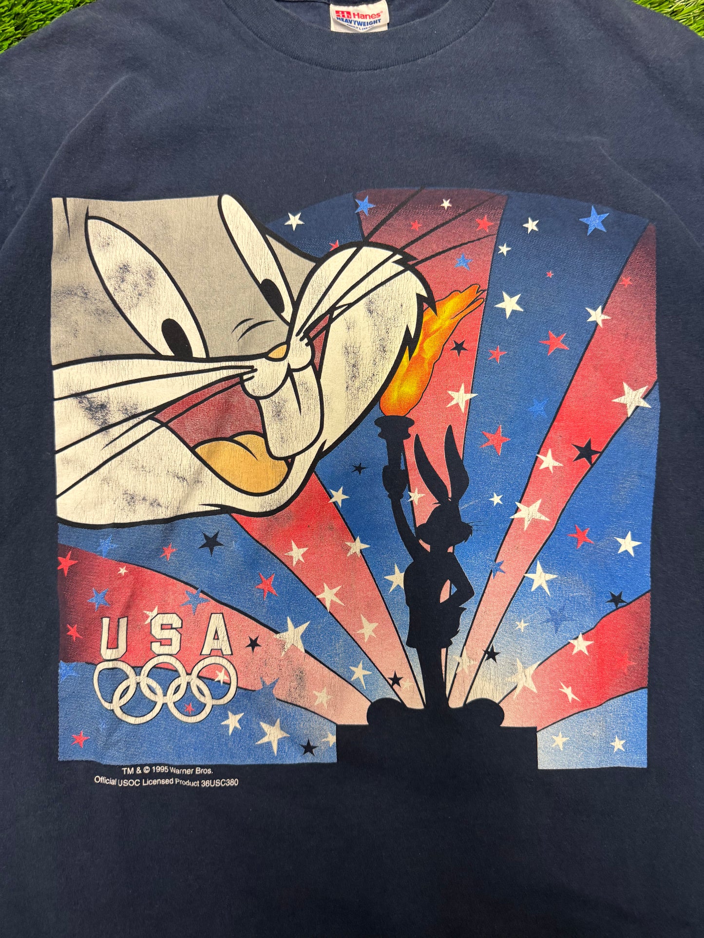 1995 Bugs Bunny Olympics Looney Tunes Graphic Tee (L)